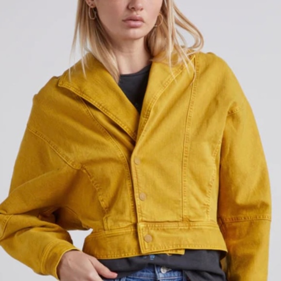 NWOT MOTHER - Yellow Denim Jacket - Picture 1 of 6